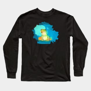 To Leap Or Not To Leap, Frog illustration Long Sleeve T-Shirt